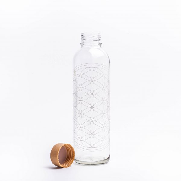 Carry Bottle Glasflasche 0,7l flowerr of life